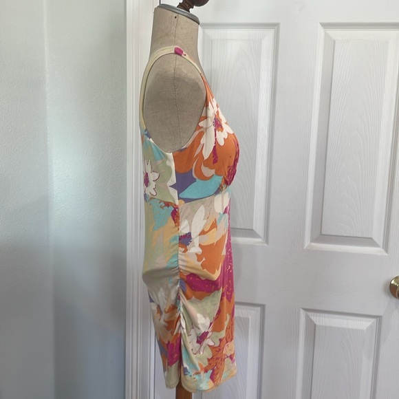 Cabi tunic tunic top floral square neck cotton stretch multicolored women size M - Picture 3 of 11